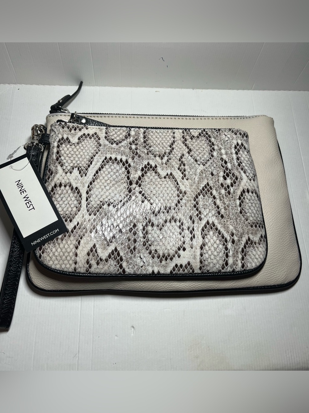 Nine West Wristlet Set with Snake-Print